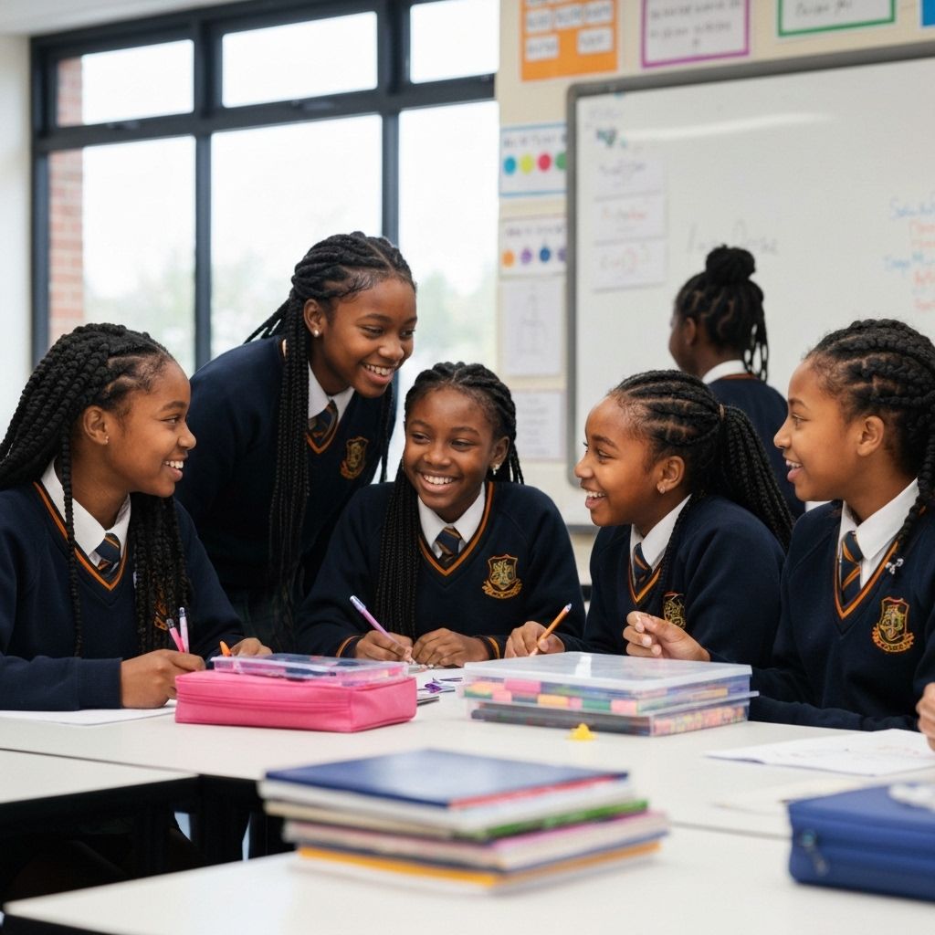 Empowered schoolgirls at a menstrual health education workshop